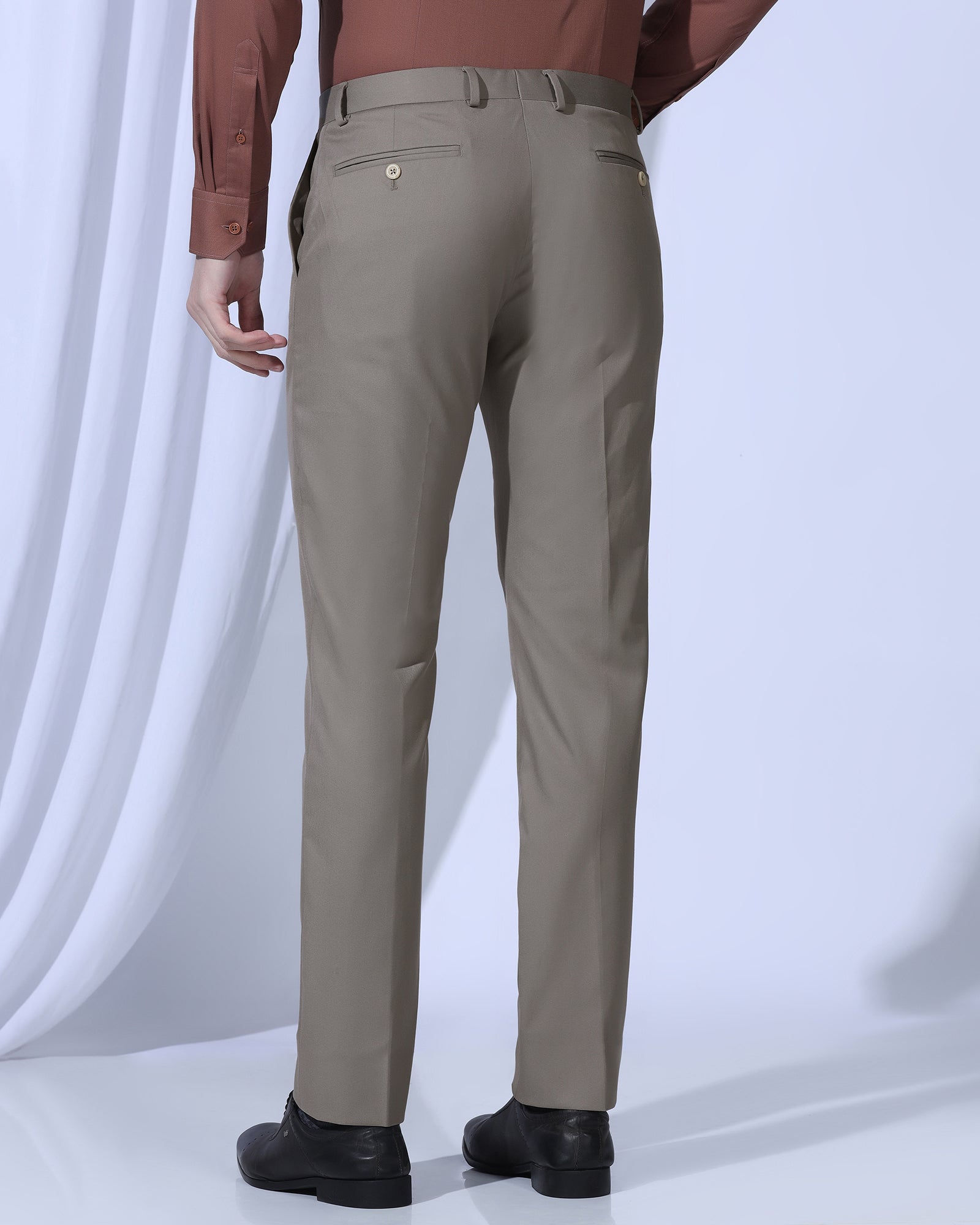 Slim Comfort B-95 Formal Mouse Solid Trouser - May