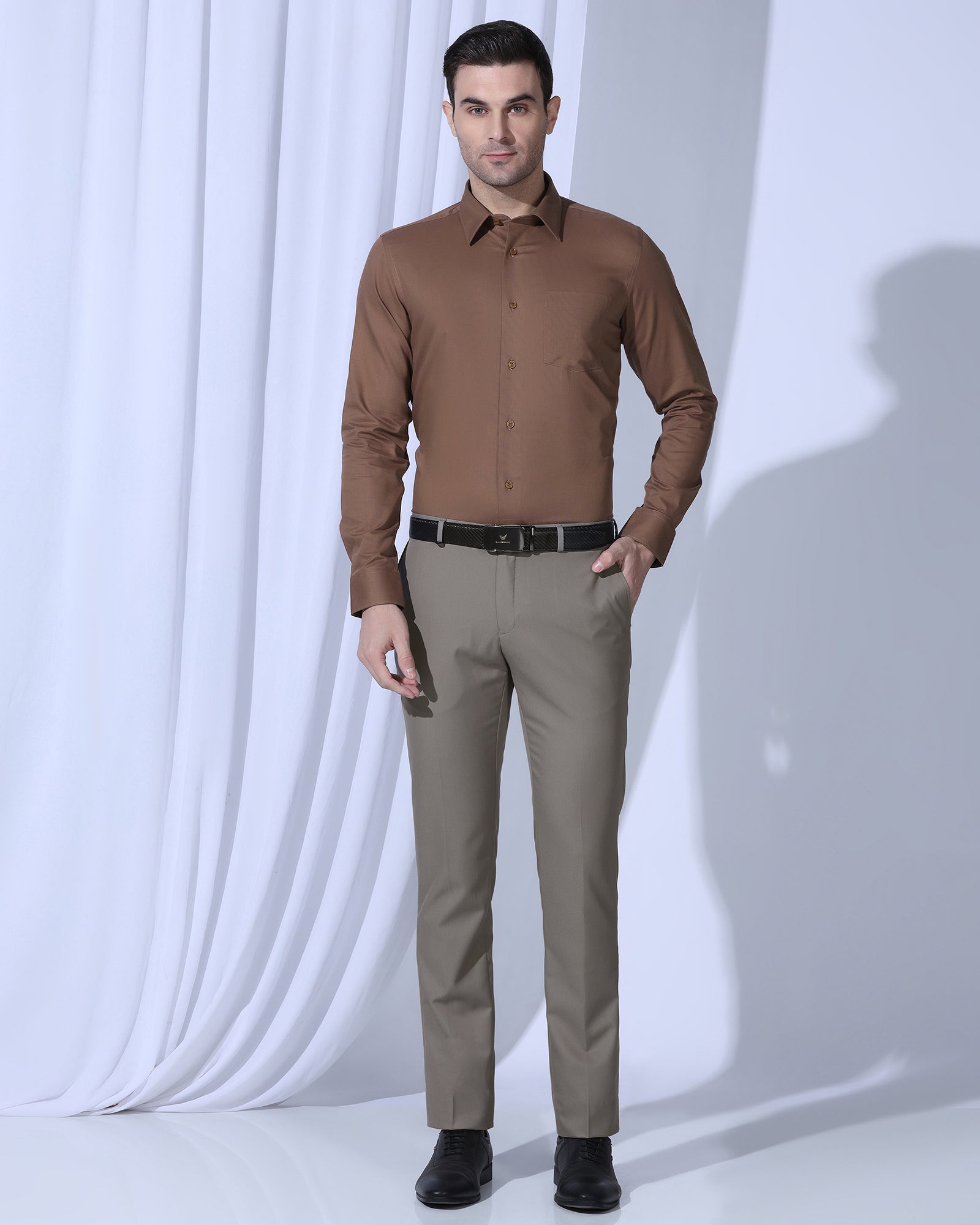 Slim Comfort B-95 Formal Mouse Solid Trouser - May