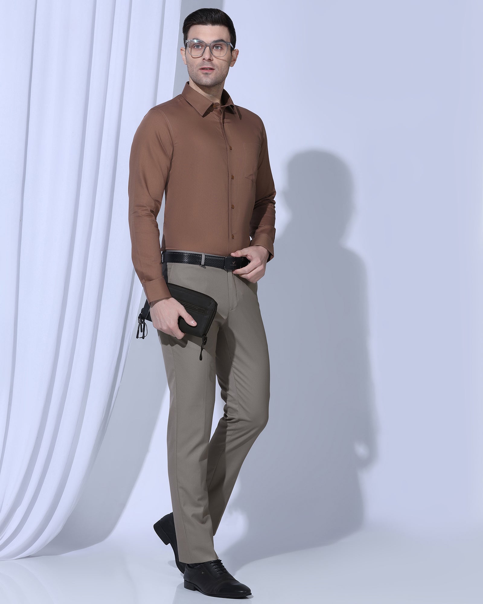 Slim Comfort B-95 Formal Mouse Solid Trouser - May
