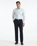 Slim Comfort B-95 Formal Navy Textured Trouser - Campbell