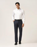 Slim Comfort B-95 Formal Navy Textured Trouser - Luna