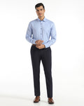 Slim Comfort B-95 Formal Navy Textured Trouser - Saint