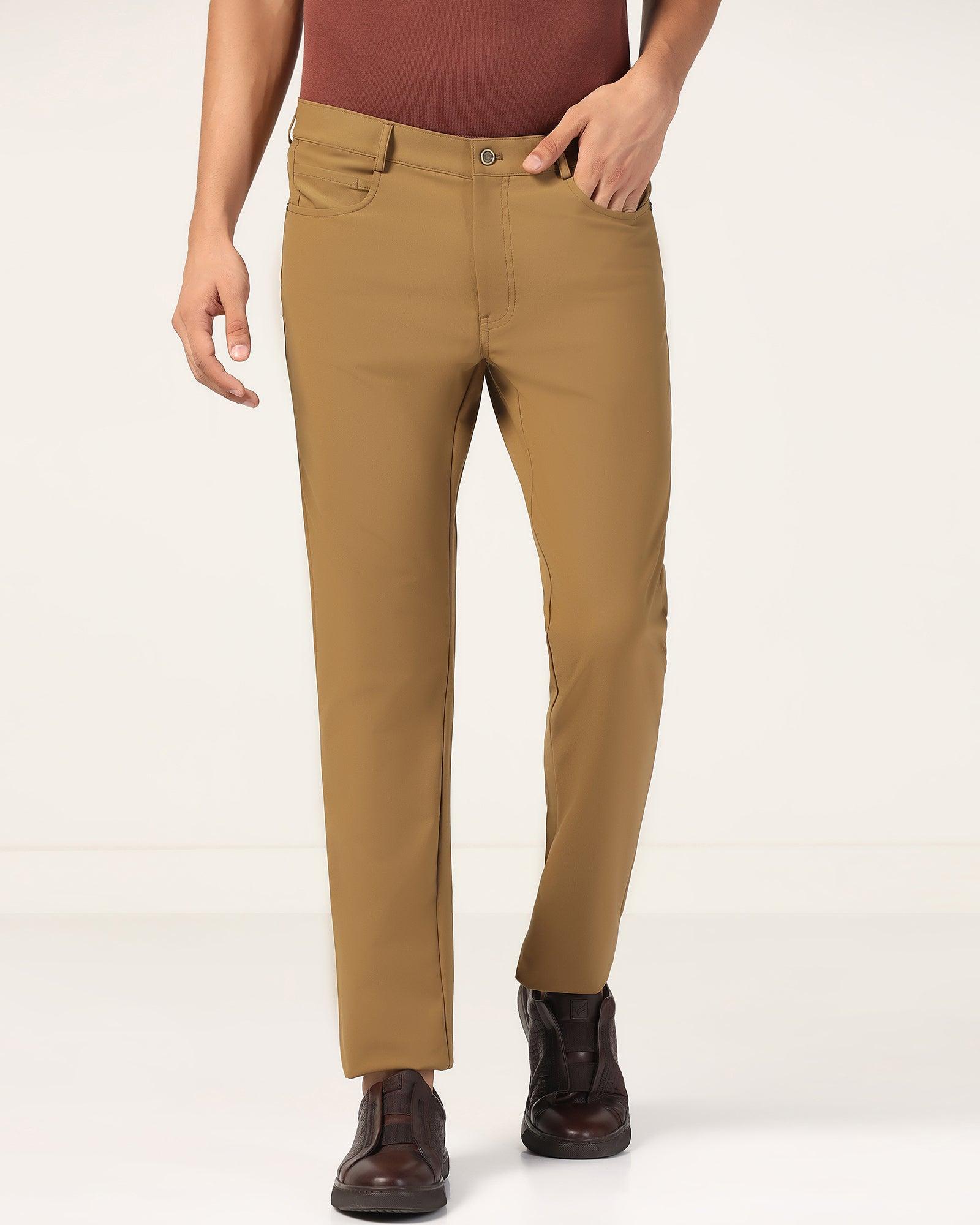 TechPro Slim Comfort Casual Khaki Solid Khakis - Gogg