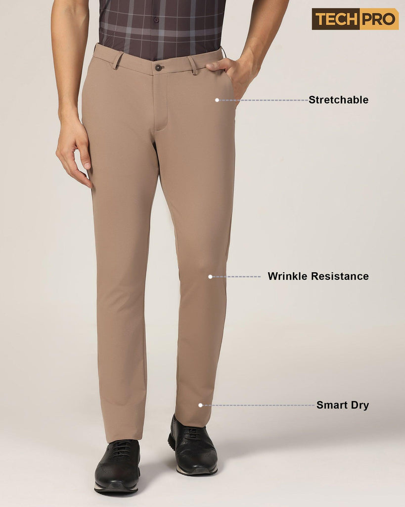 TechPro Slim Fit B-91 Casual Mouse Solid Khakis - Ziea