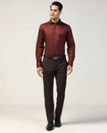Slim Fit B-91 Formal Wine Textured Trouser - Gladiator