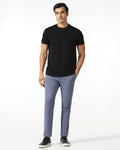 Slim Fit B-91 Casual Blue Solid Khakis - Mario