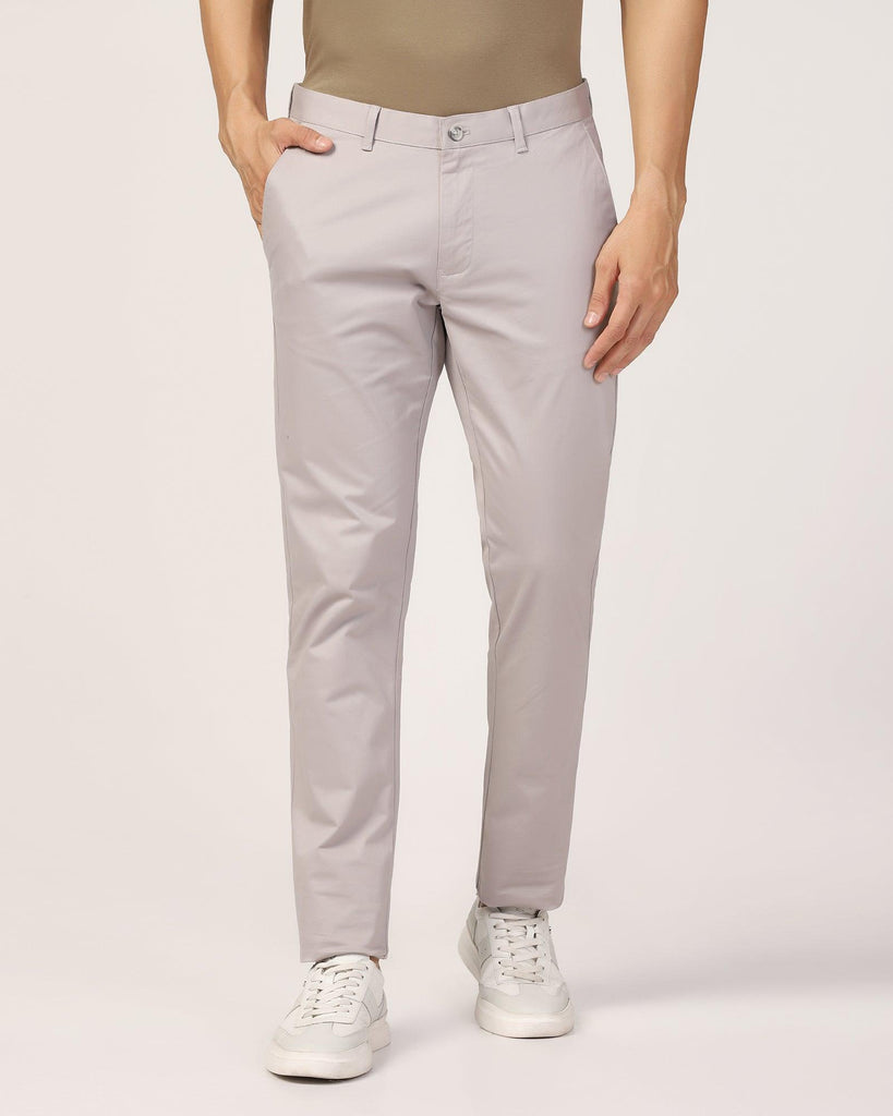 Slim Fit B-91 Casual Grey Solid Khakis - Cultron