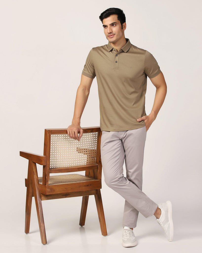 Slim Fit B-91 Casual Grey Solid Khakis - Cultron