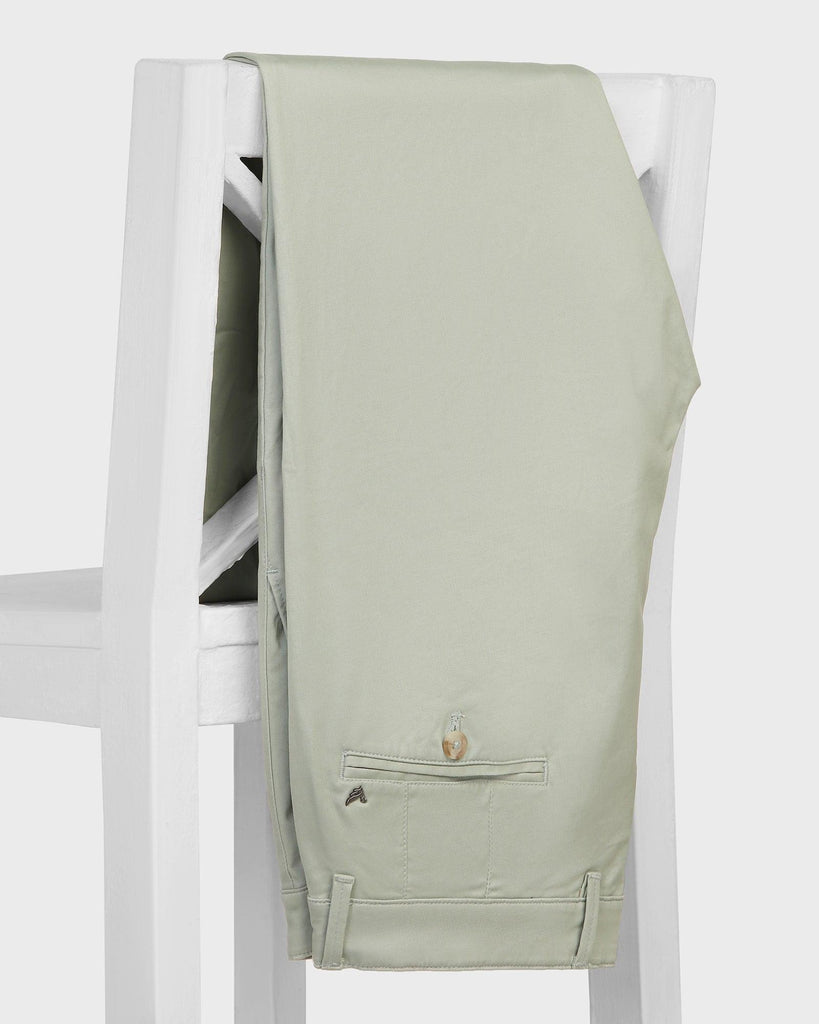 Slim Fit B-91 Casual Light Green Solid Khakis - Cultron