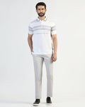 Slim Fit B-91 Casual Light Grey Solid Khakis - Martin