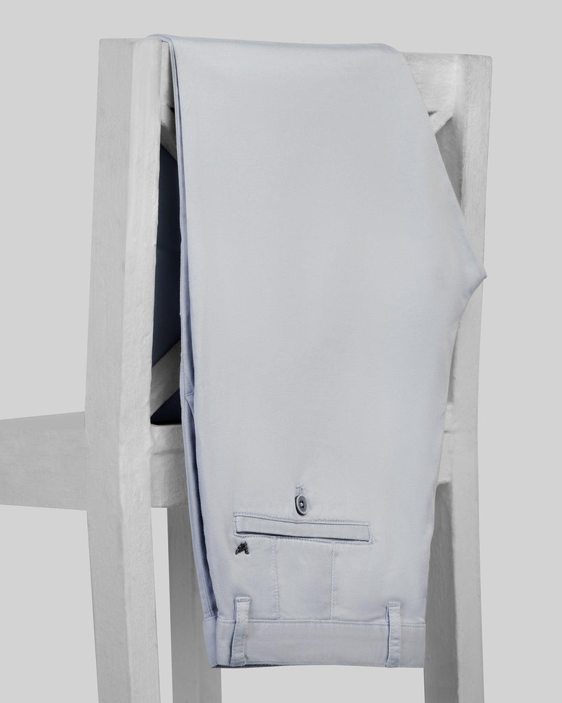 Slim Fit B-91 Casual Sky Blue Solid Khaki - Mark
