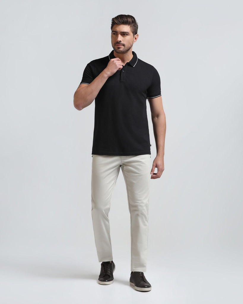 Slim Fit B-91 Casual Stone Beige Solid Khakis - Cultron