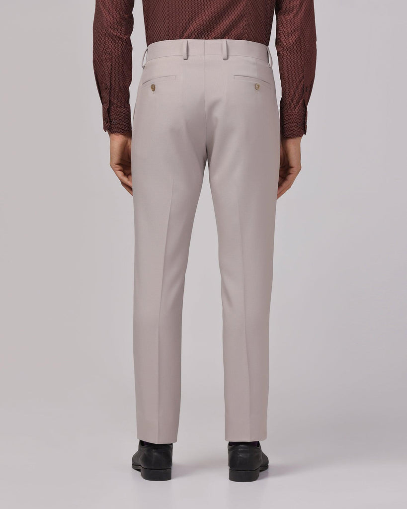 Slim Fit B-91 Formal Beige Solid Trouser - Benelli