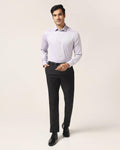 Slim Fit B-91 Formal Black Textured Trouser - Freto