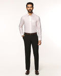 Slim Fit B-91 Formal Black Textured Trouser - Tumi
