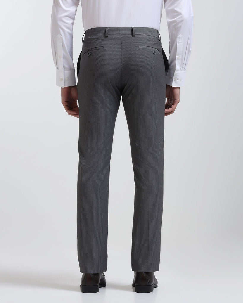 Slim Fit B-91 Formal Dark Grey Stripe Trouser - Alba