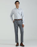 Slim Fit B-91 Formal Grey Textured Trouser - Fendi