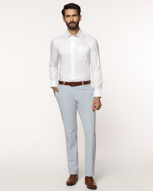 Slim Fit B-91 Formal Light Blue Solid Trouser - Jonny