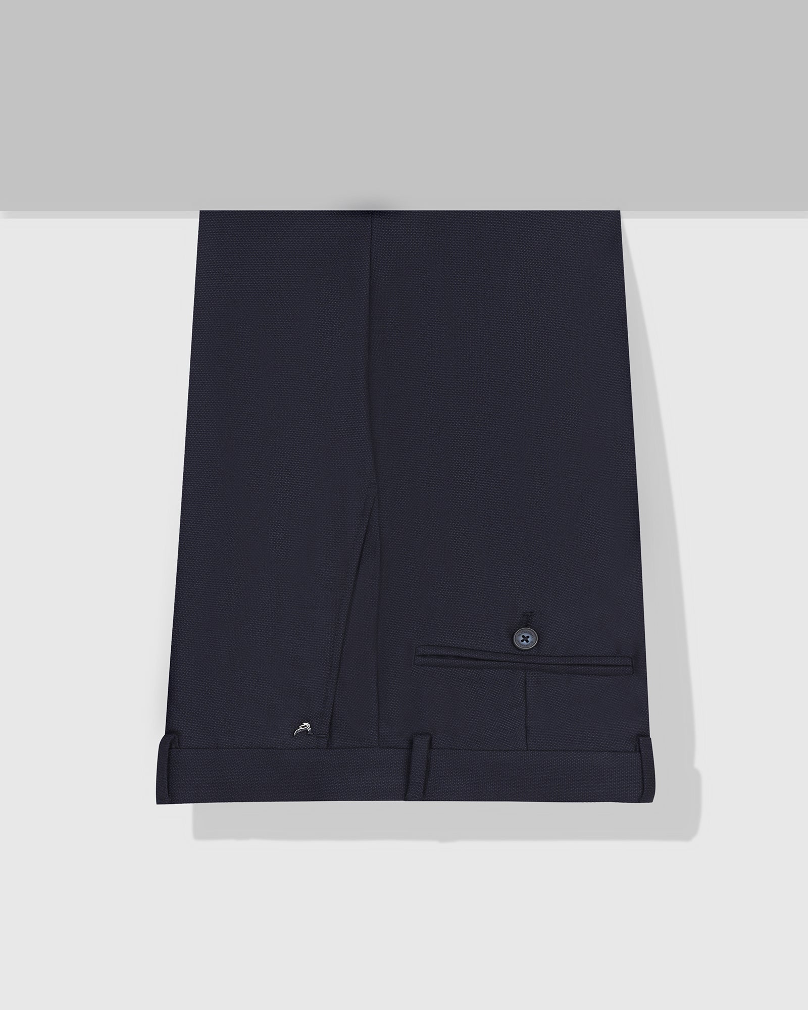 Slim Fit B-91 Formal Navy Textured Trouser - Otto
