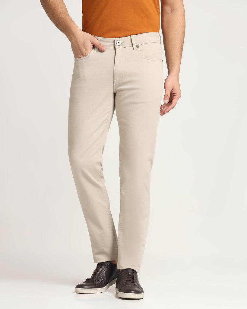 Slim Yonk Fit Beige Jeans - Rene