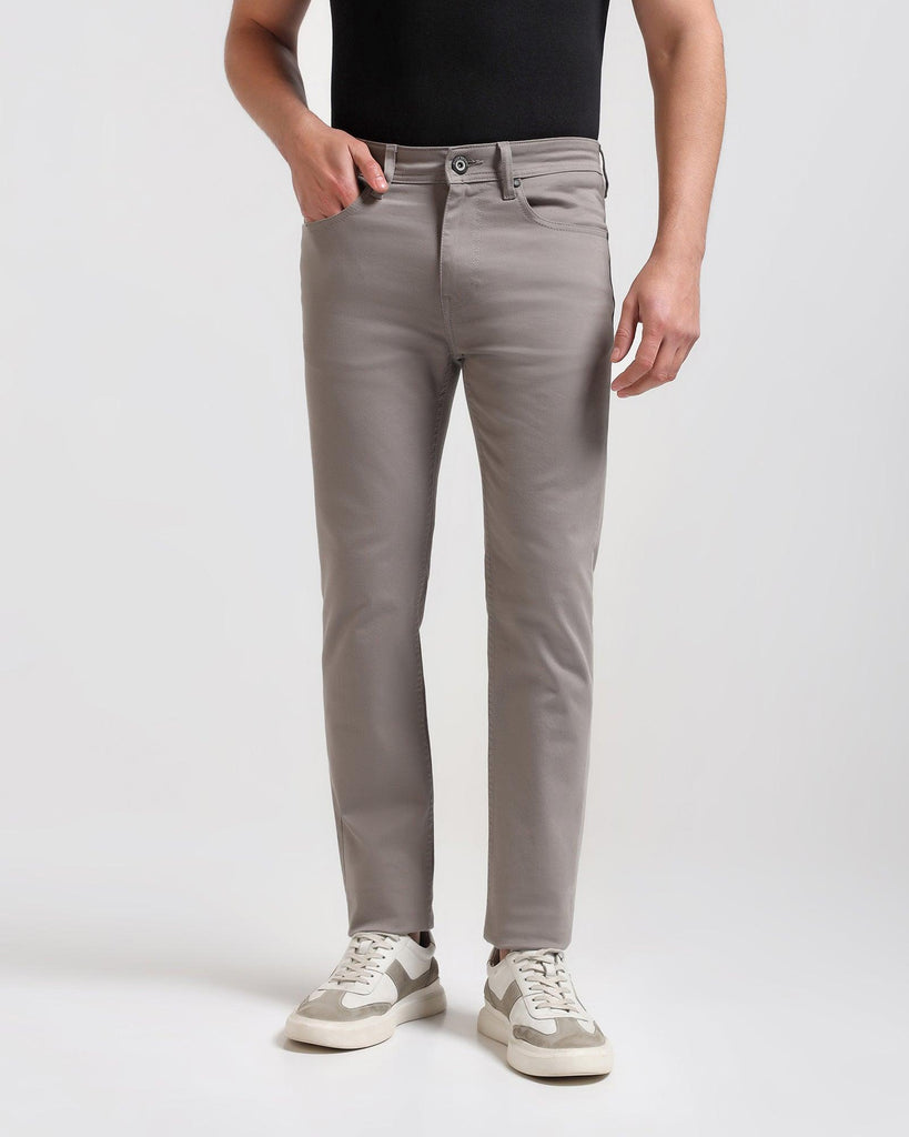 Slim Yonk Fit Grey Textured Jeans - Rene