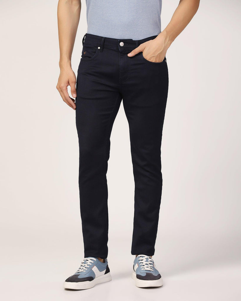 Slim Yonk Fit Indigo Blue Textured Jeans - Andre