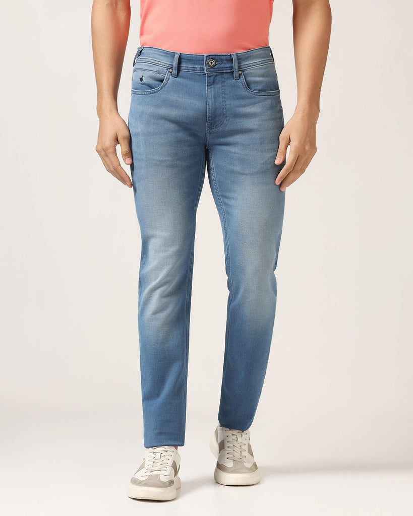 Slim Yonk Fit Indigo Blue Textured Jeans - Lynn