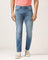 Slim Yonk Fit Indigo Blue Textured Jeans - Lynn