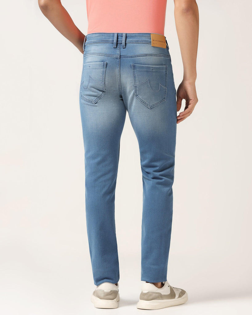 Slim Yonk Fit Indigo Blue Textured Jeans - Lynn