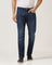 Slim Yonk Fit Indigo Blue Textured Jeans - Marcus