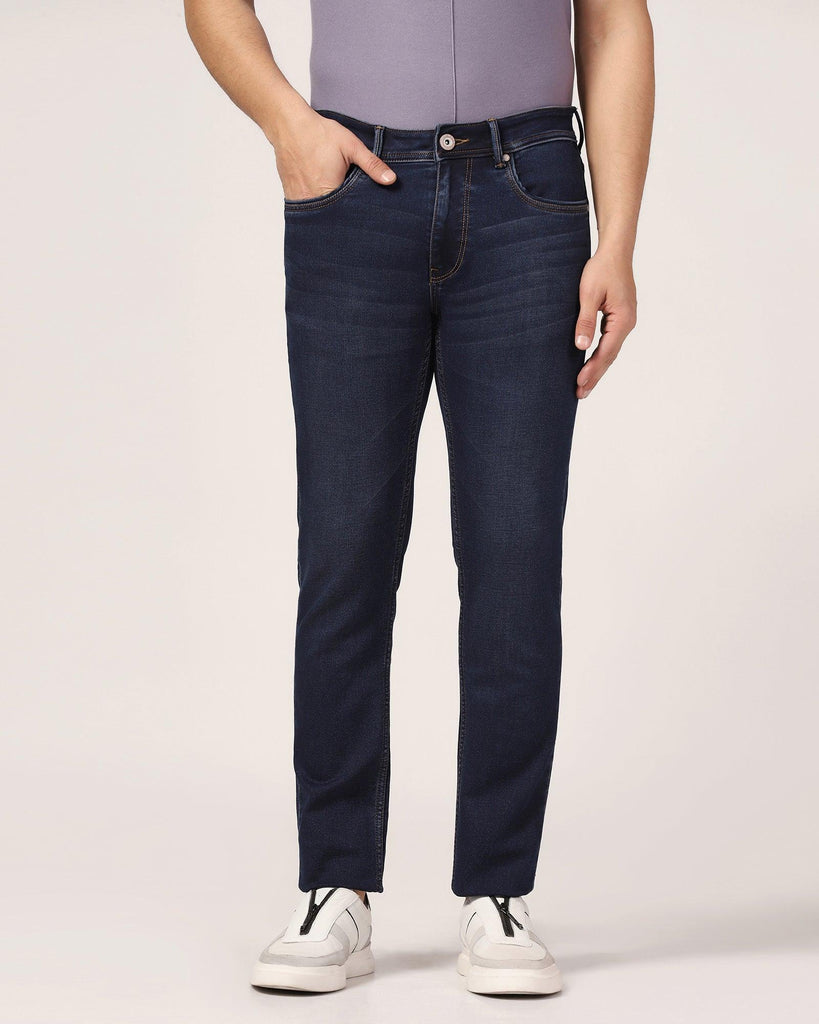 Slim Yonk Fit Indigo Textured Jeans - Hank