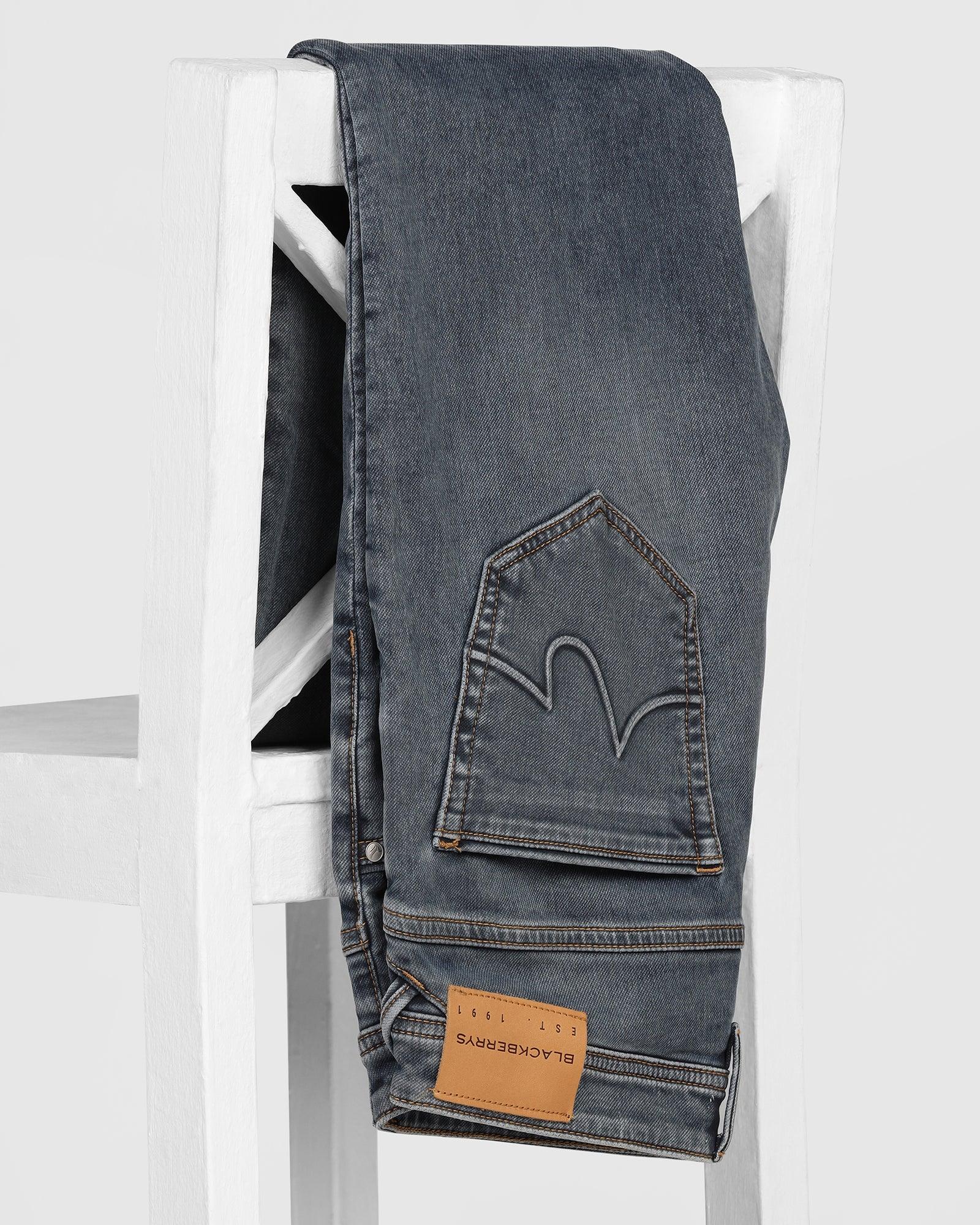Slim Yonk Fit Indigo Textured Jeans - Lancer