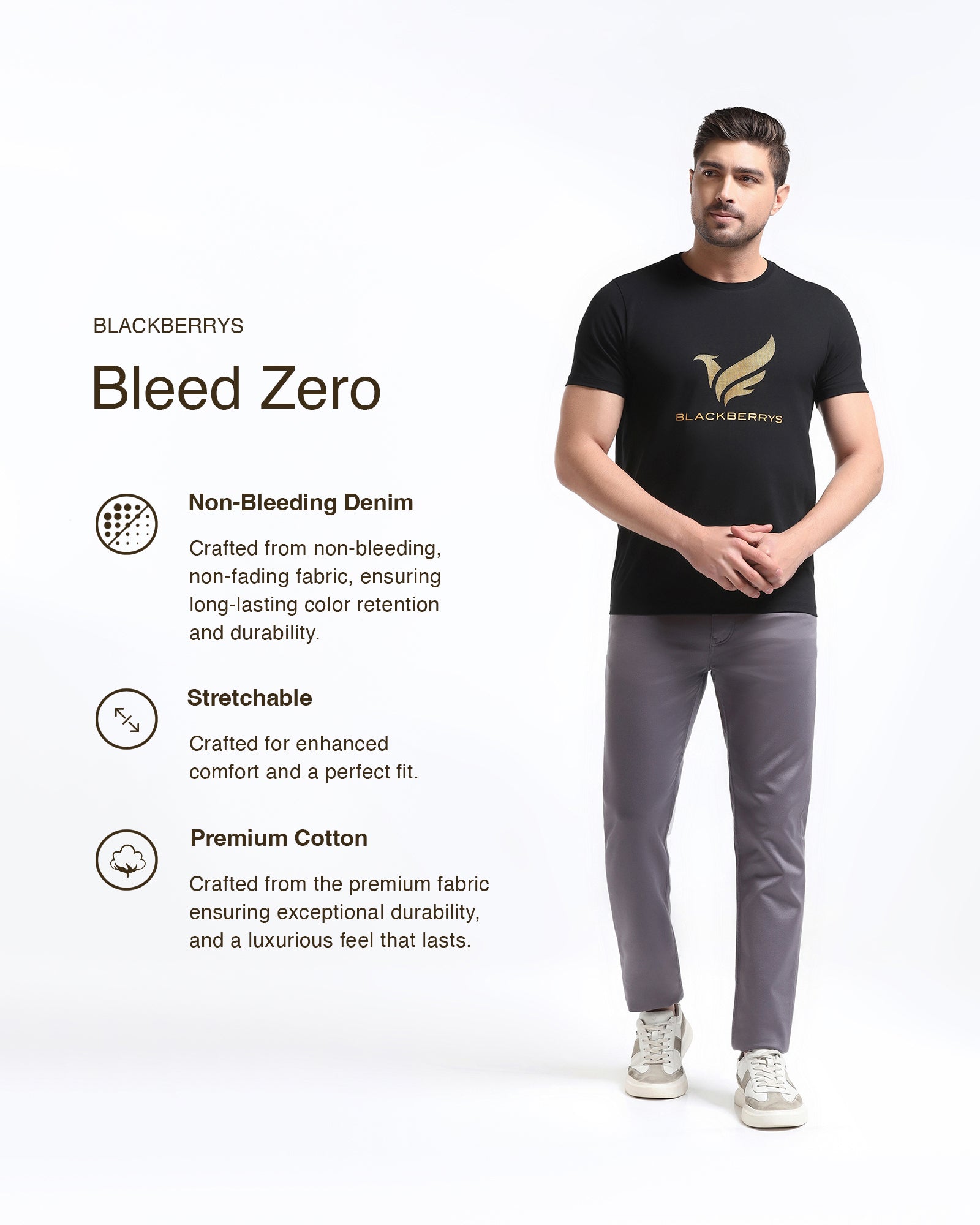 Slim Yonk Fit Light Grey Textured Jeans - Abto
