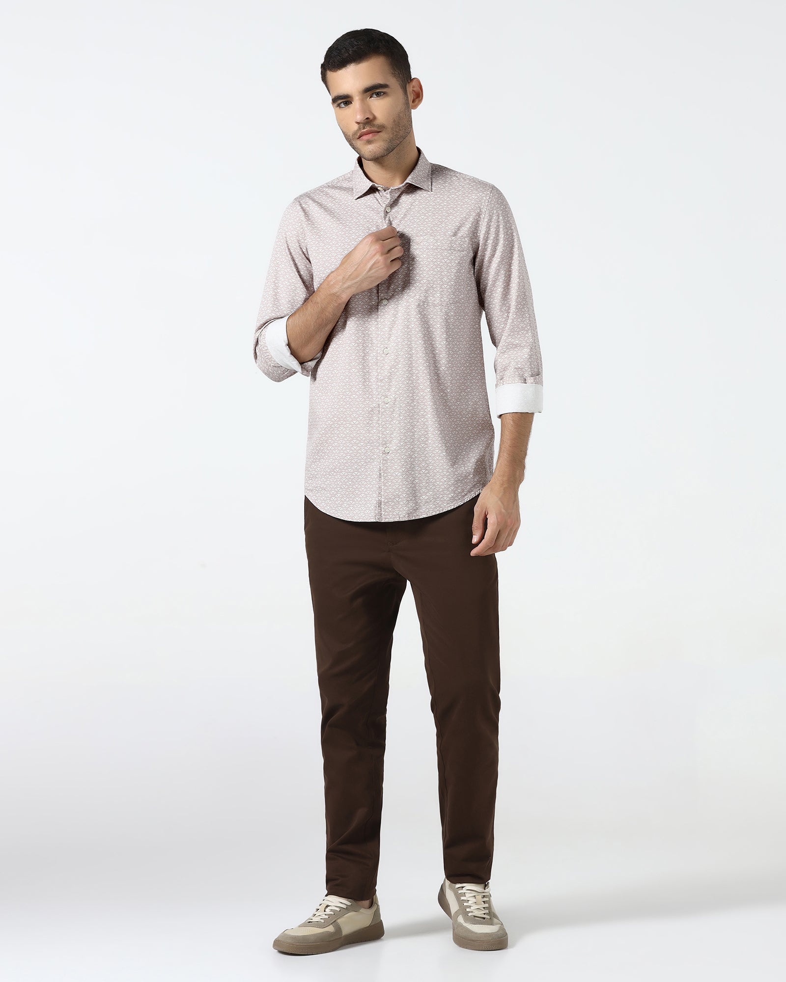 Smoky Pink Printed Shirt - Marcel
