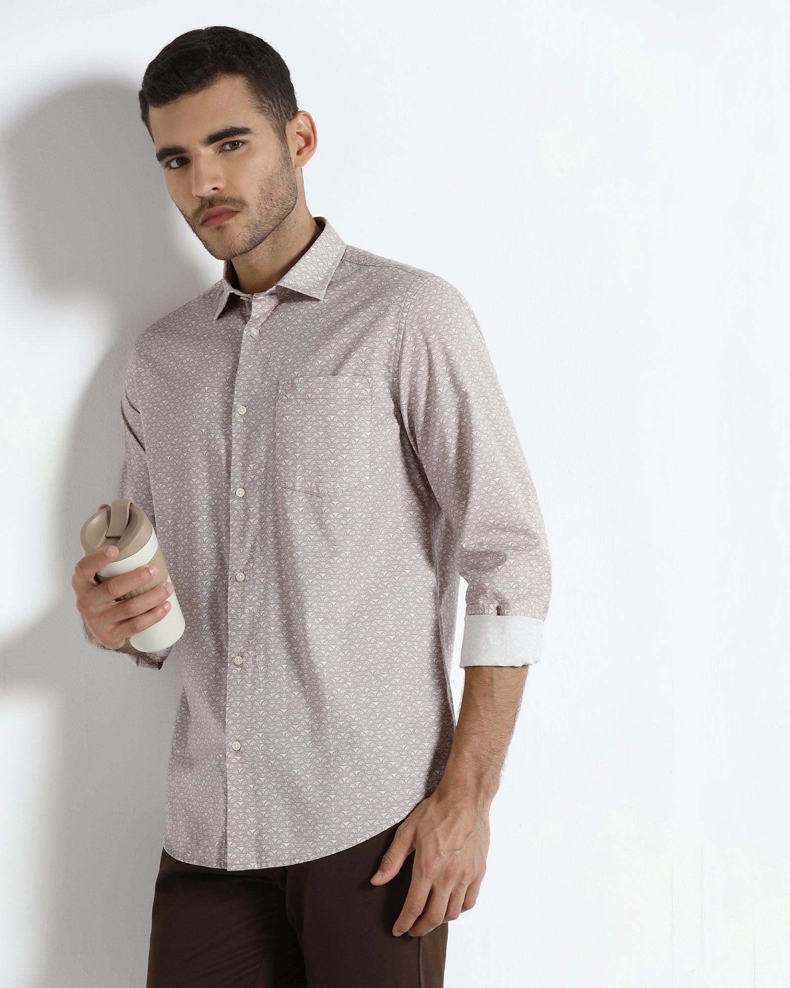 Smoky Pink Printed Shirt - Marcel