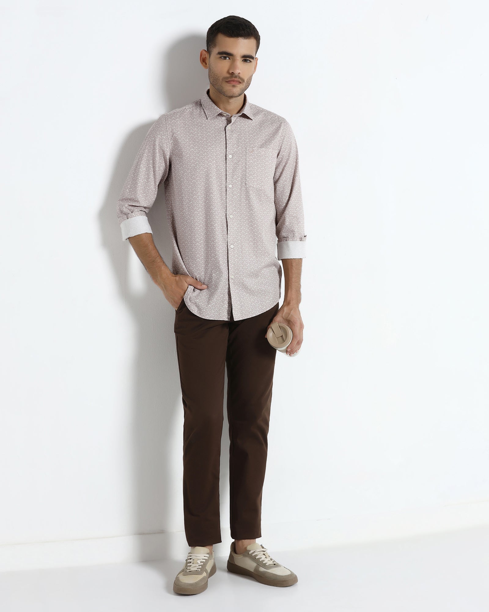 Smoky Pink Printed Shirt - Marcel