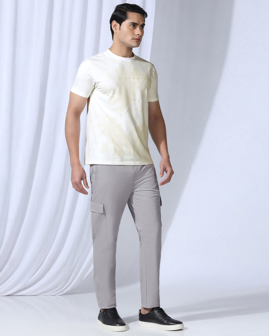 Sneaker Fit Casual Grey Solid Khakis - Lite
