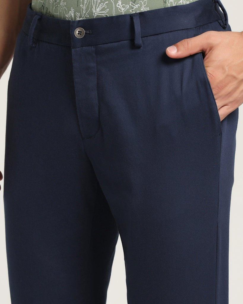 Super Slim Phoenix Casual Navy Solid Khakis - John