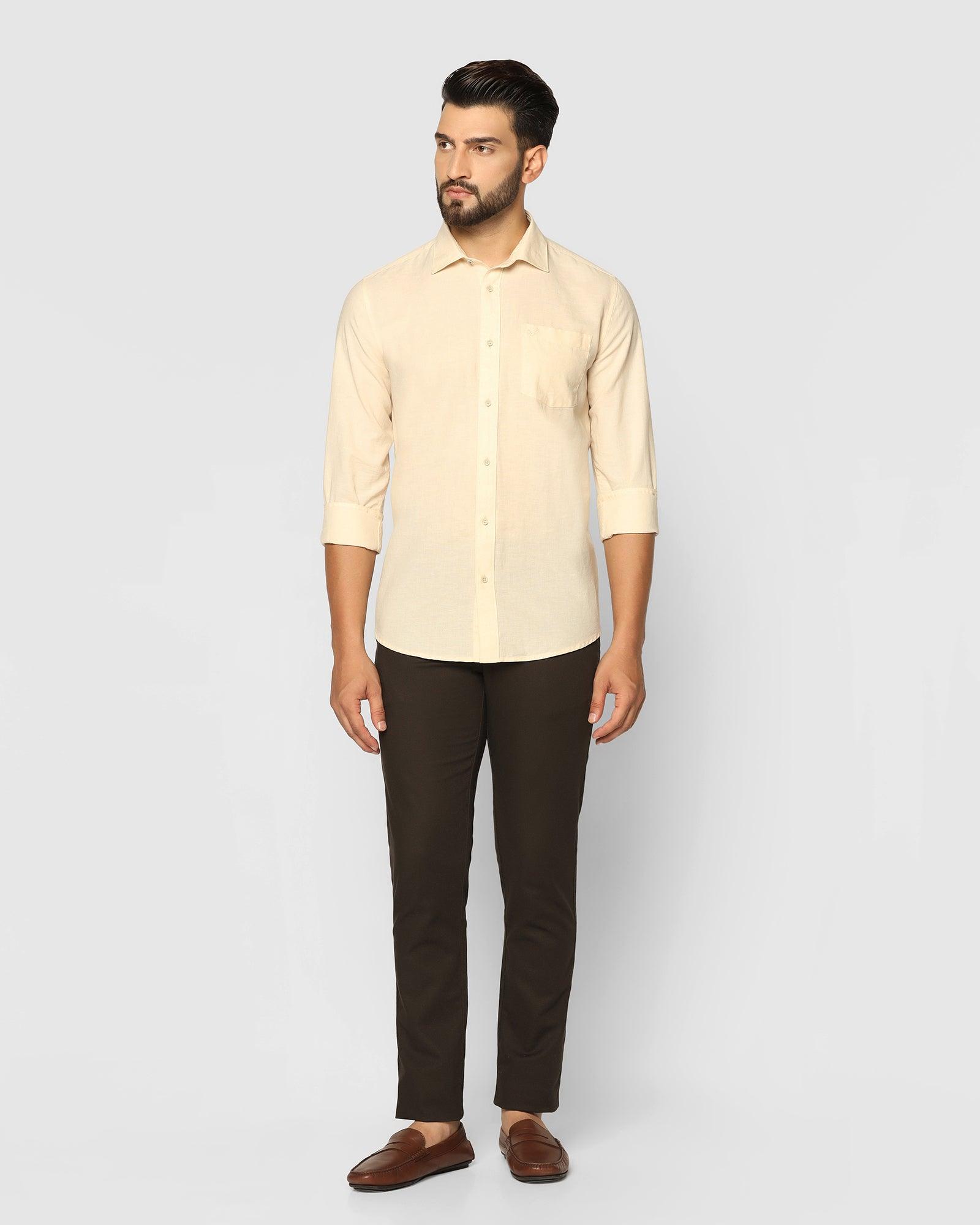 Casual Shirt In Beige (Lang) - Blackberrys