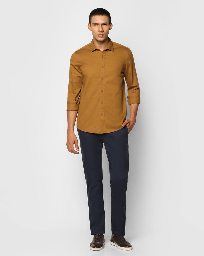 Casual Brown Solid Shirt - Foli