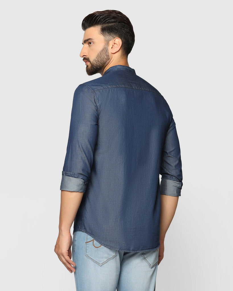 Casual Indigo Solid Shirt - Drake