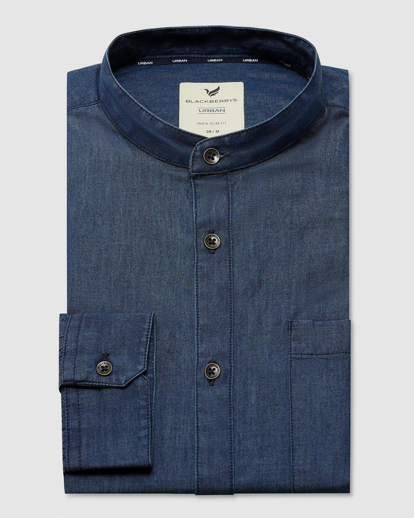 Casual Indigo Solid Shirt - Drake