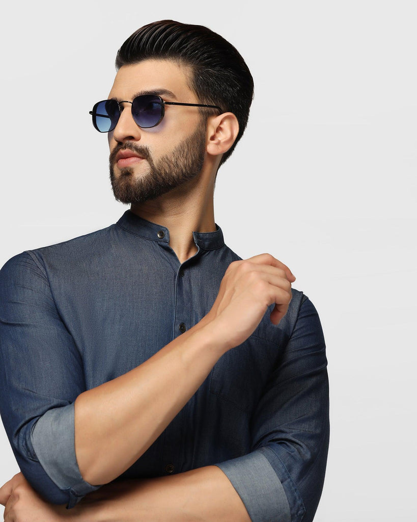 Casual Indigo Solid Shirt - Drake