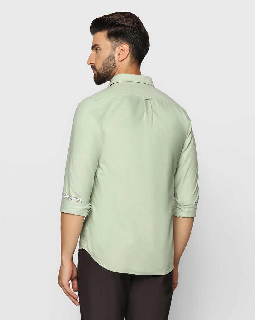 Casual Light Green Solid Shirt - Sonic