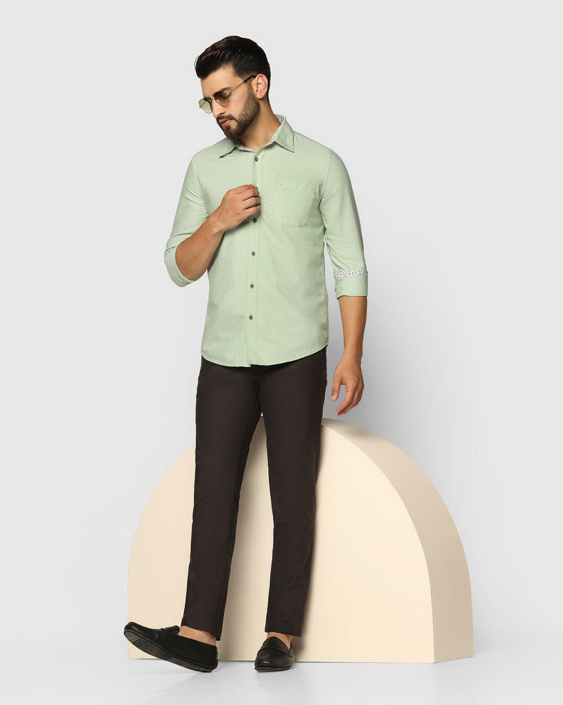 Casual Light Green Solid Shirt - Sonic