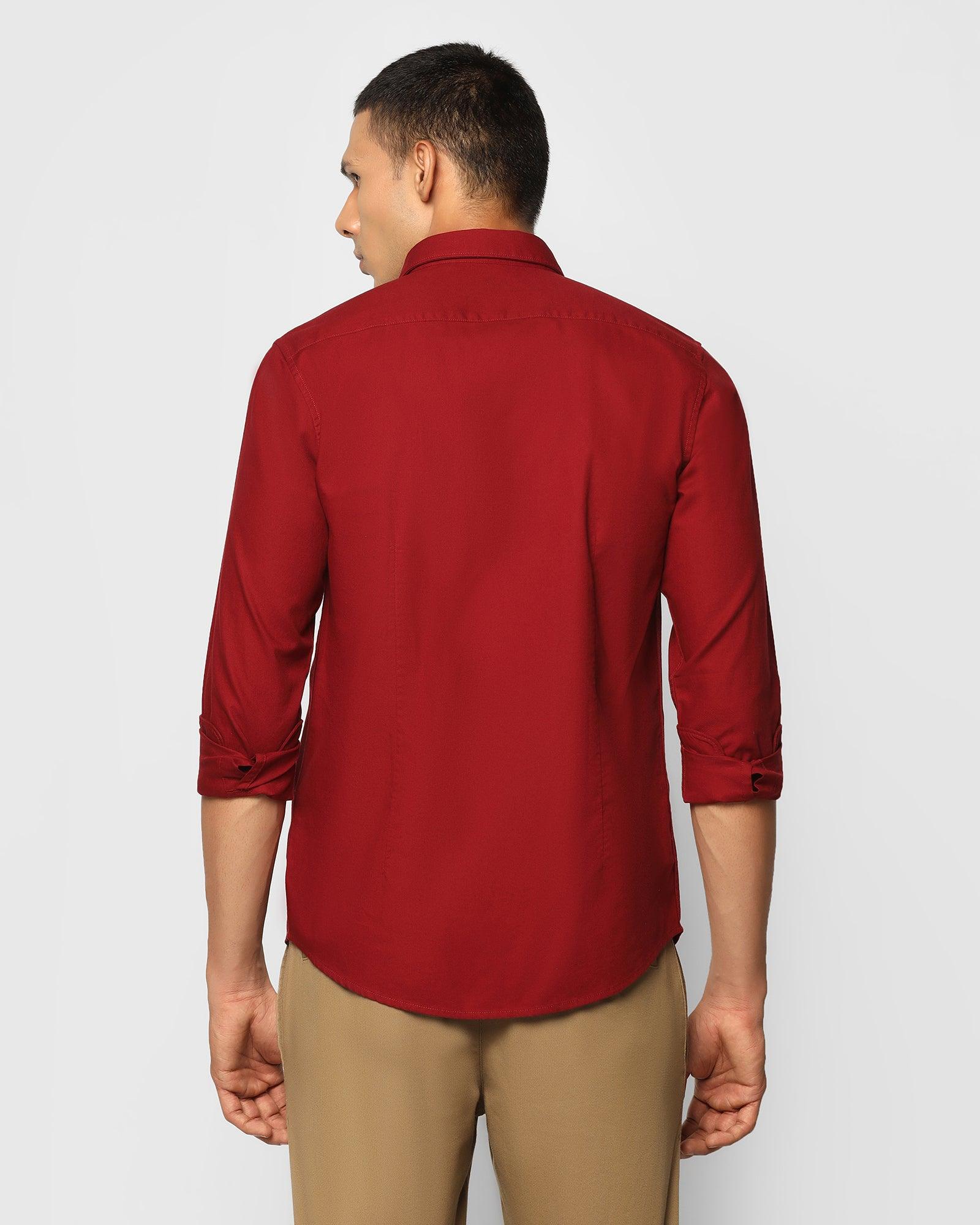 Casual Shirt In Maroon (Lure) - Blackberrys