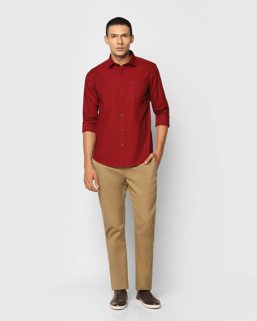 Casual Maroon Solid Shirt - Lure