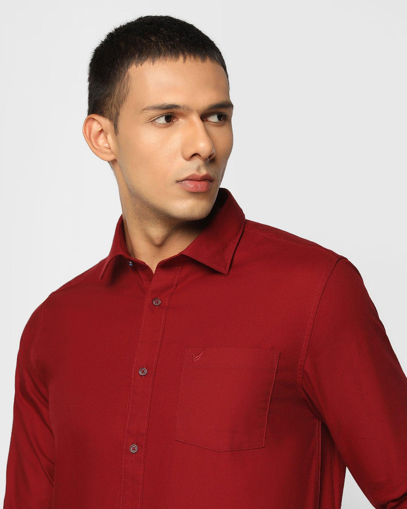 Casual Maroon Solid Shirt - Lure