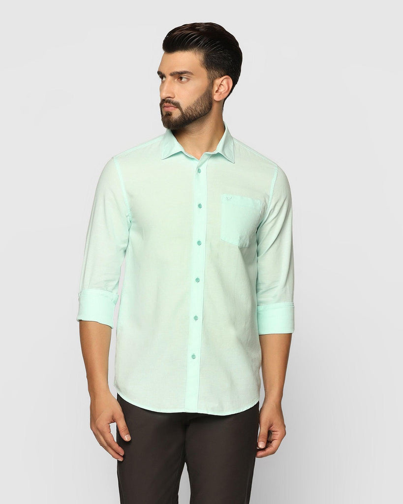 Casual Mint Solid Shirt - Lang