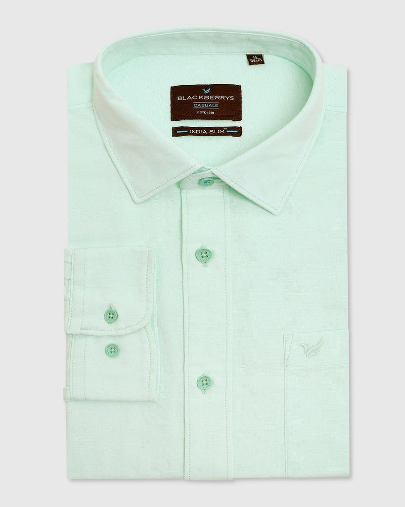 Casual Mint Solid Shirt - Lang